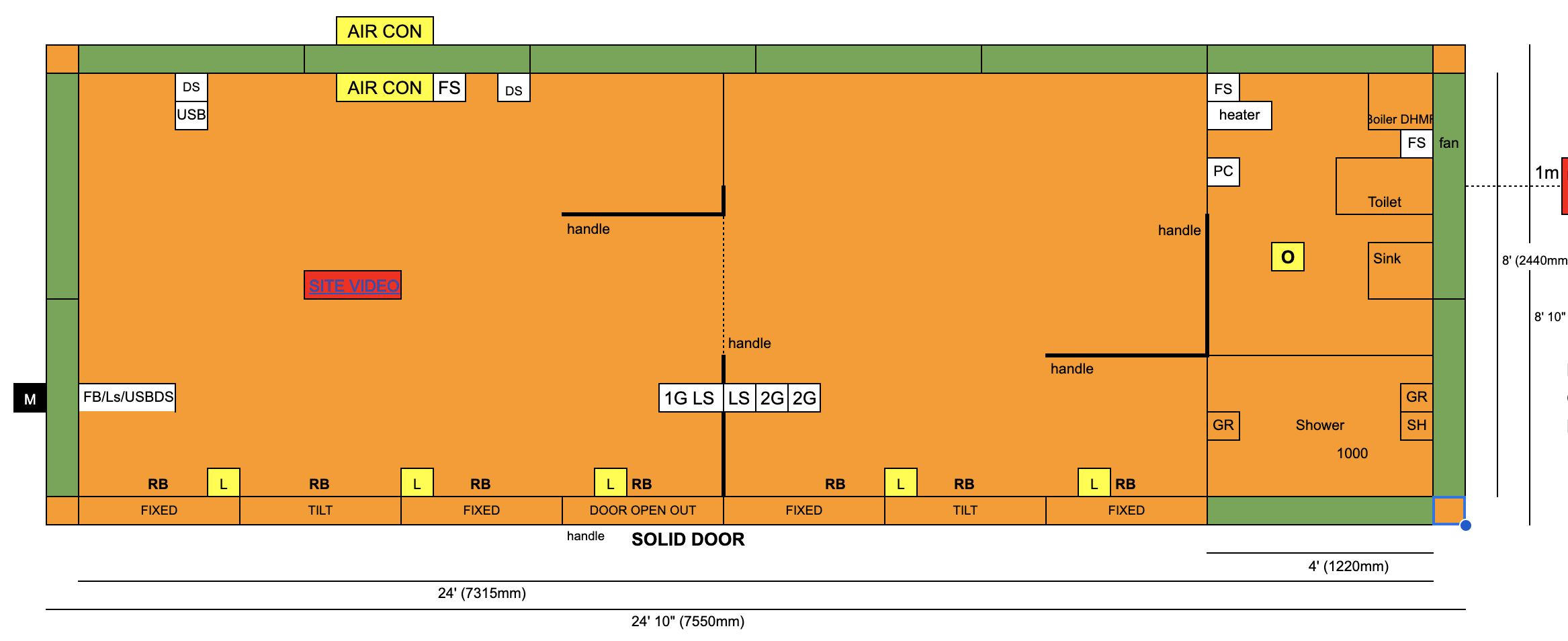 no kitchen 24x8